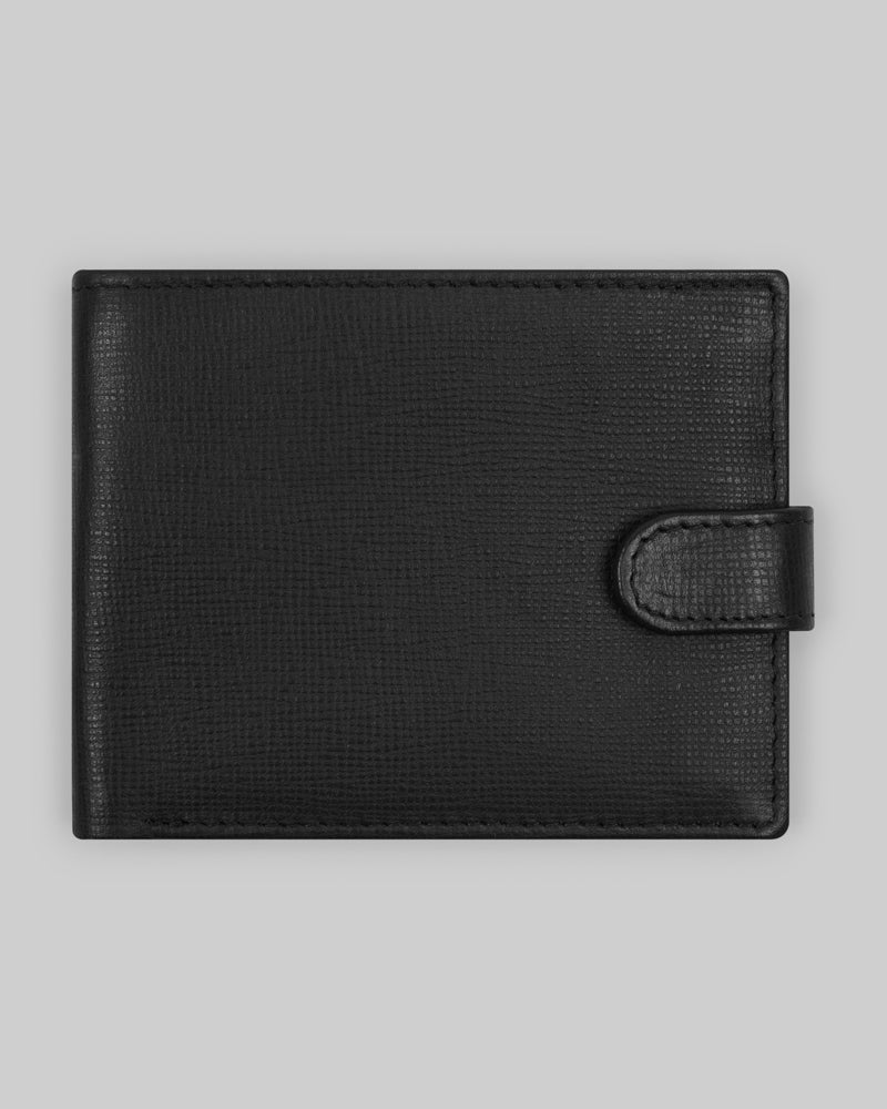 Leather Wallet With Popper Fastening