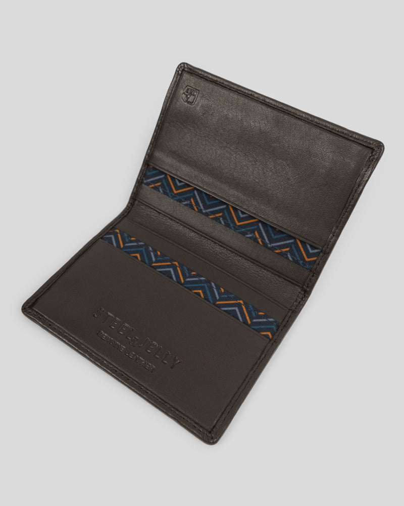 Selham - Leather Bifold Card Holder With Elasticated Band