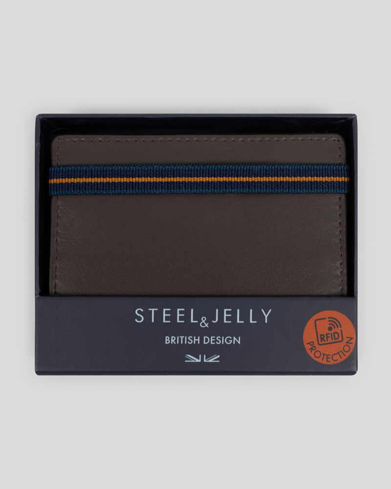 Selham - Leather Bifold Card Holder With Elasticated Band