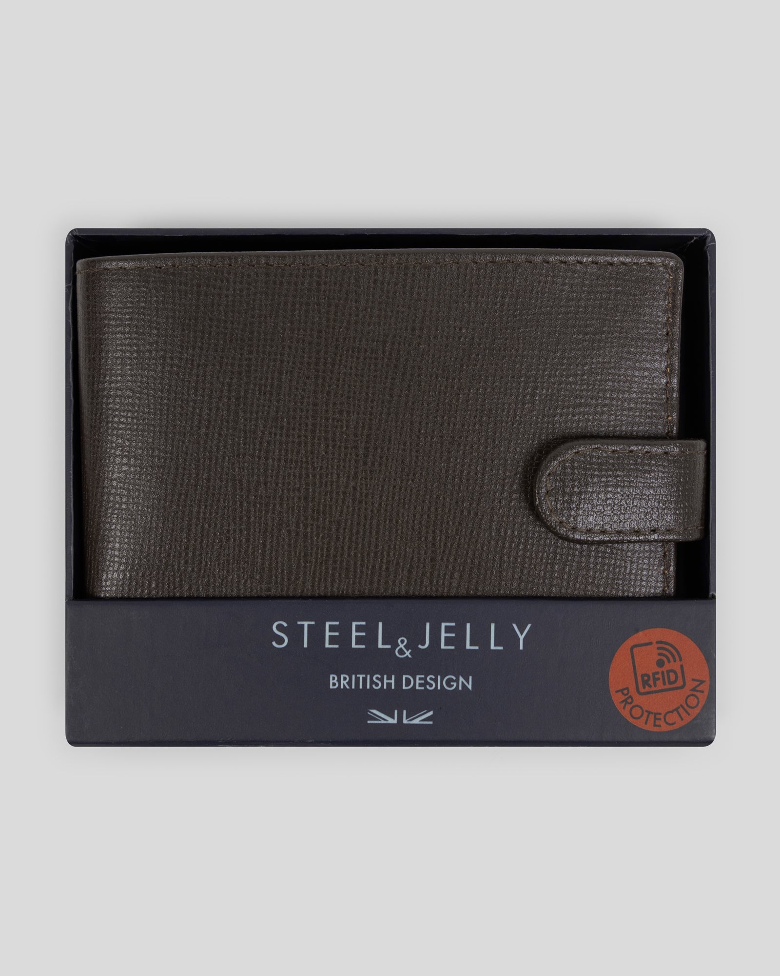 Findon - Saffiano Leather Wallet With Popper Fastening