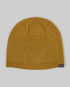 Plain Mustard Knitted Beanie Hat