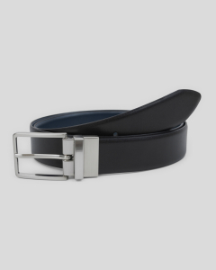 Steel & Jelly Men’s Nepcote Black & Navy Reversible Leather Belt