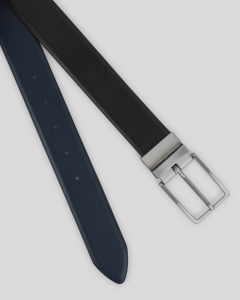 Steel & Jelly Men’s Nepcote Black & Navy Reversible Leather Belt