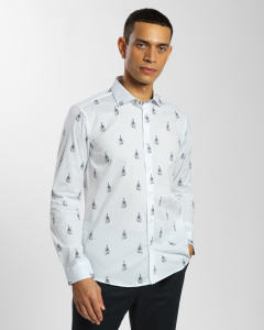 Limited Edition Boxing Glove Print Stretch Shirt