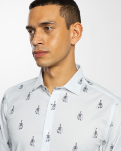 Limited Edition Boxing Glove Print Stretch Shirt