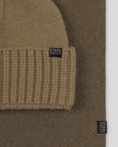 Steel & Jelly Men’s Bilsham Stone Beanie & Herringbone Soft-Touch Scarf Set