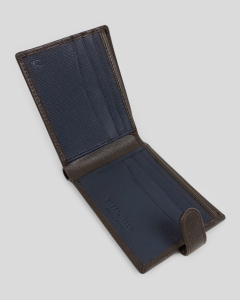 Steel & Jelly Men’s Findon Saffiano Leather Wallet With Popper Fastening