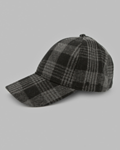 Steel & Jelly Men's Black And Charcoal Check Baseball Cap