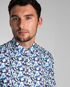 Limited Edition Blue Floral Print Long Sleeve Shirt